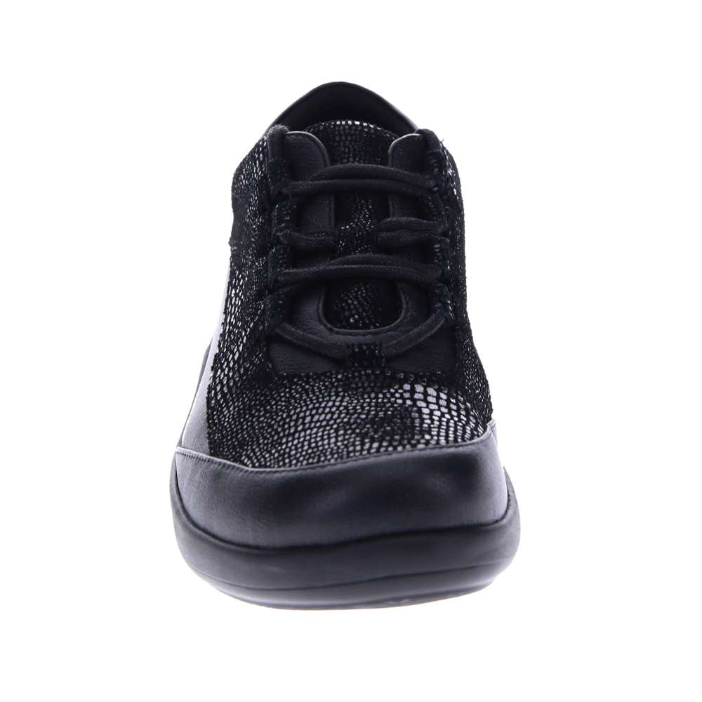 Alberta Lace-Up Casual Sneaker - Black Lizard