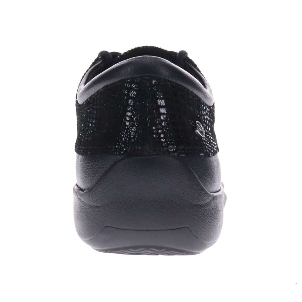 Alberta Lace-Up Casual Sneaker - Black Lizard