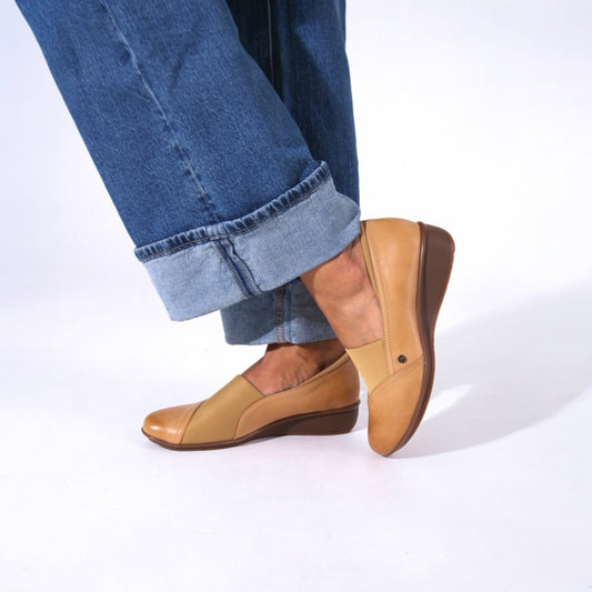 Lifestyle image for Naples Wedged Loafer - Fawn