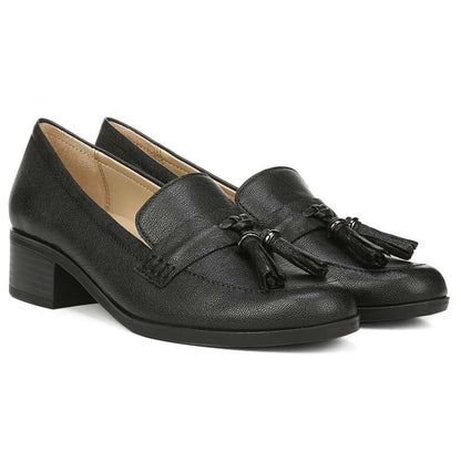 Nina Heeled Loafer - Black