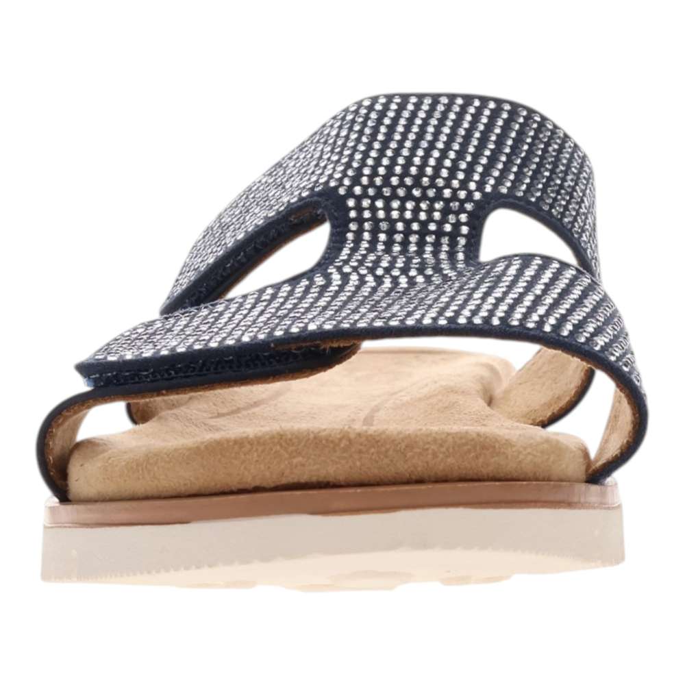 Nola Slide - Navy Blazer Rhinestone