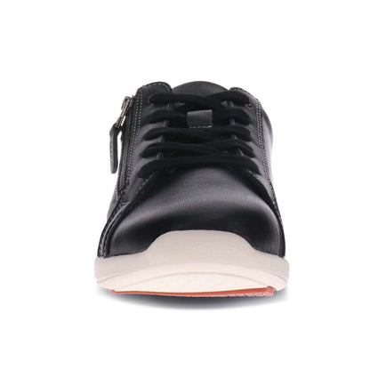 North Zip Casual Sneaker - Black Leather