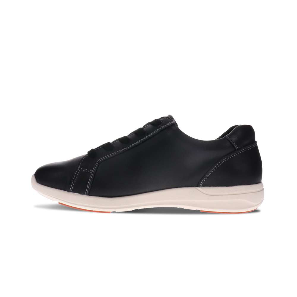 North Zip Casual Sneaker - Black Leather