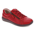 North Leather Zip Casual Sneaker - Ruby Red