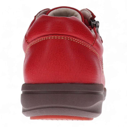 North Leather Zip Casual Sneaker - Ruby Red