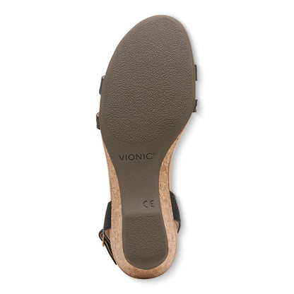 Orlanda Wedge Sandal - Black Pearl Snake