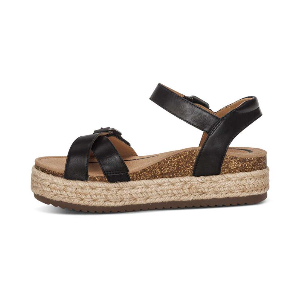 Paula Platform Sandal - Black