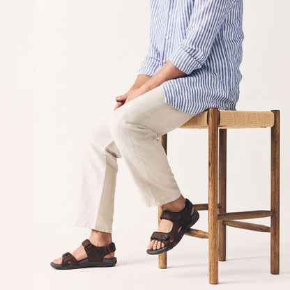 Power Back Strap Sandal - Brown