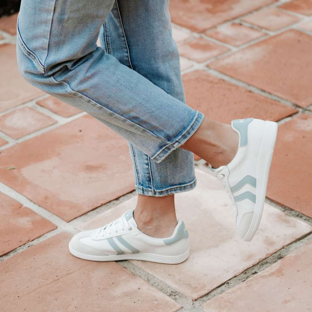 Ramona Lace-Up Casual Sneaker - White/Blue