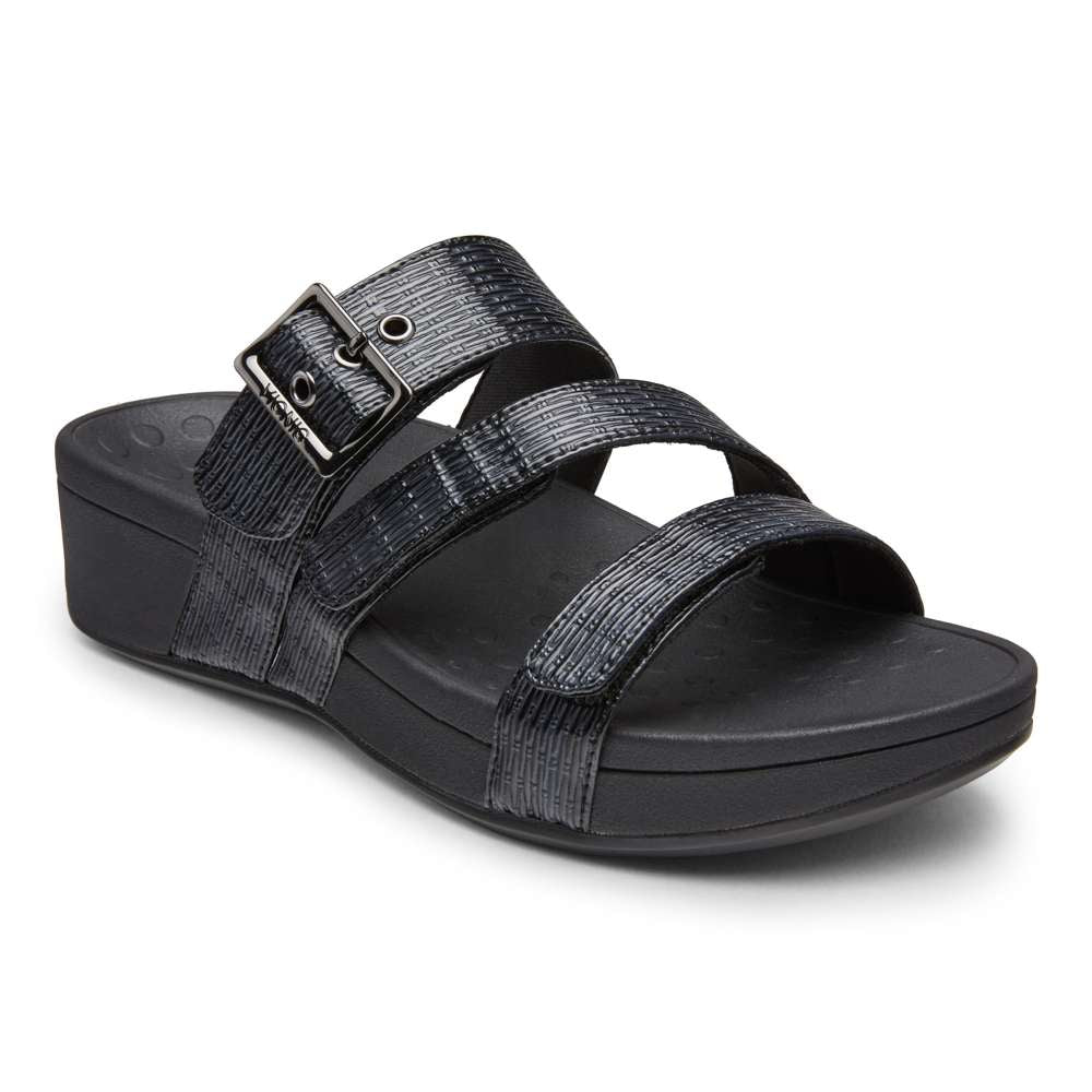 Rio Platform Sandal - Black Woven