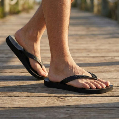 Rome Men's Toe Post Sandal - Black