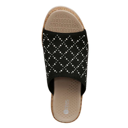 Royal Wedge Sandal - Black