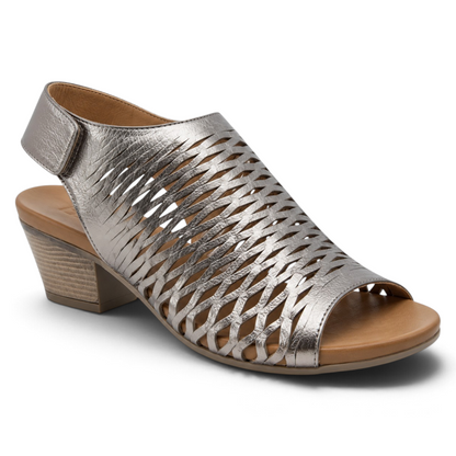Ruby Sandal - Pewter Metallic