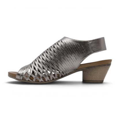 Ruby Sandal - Pewter Metallic