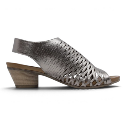 Ruby Sandal - Pewter Metallic