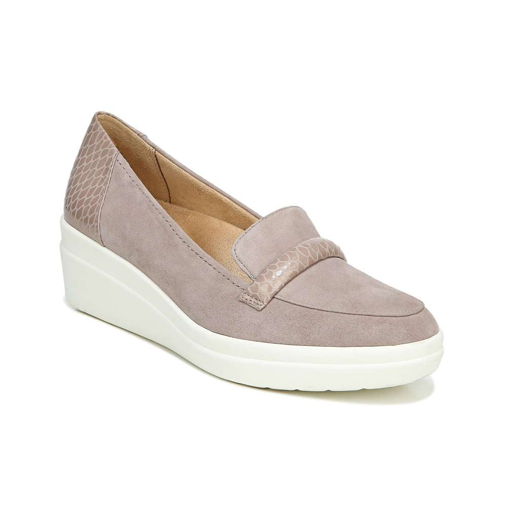 Samara Wedged Loafer - Turtledove Snake