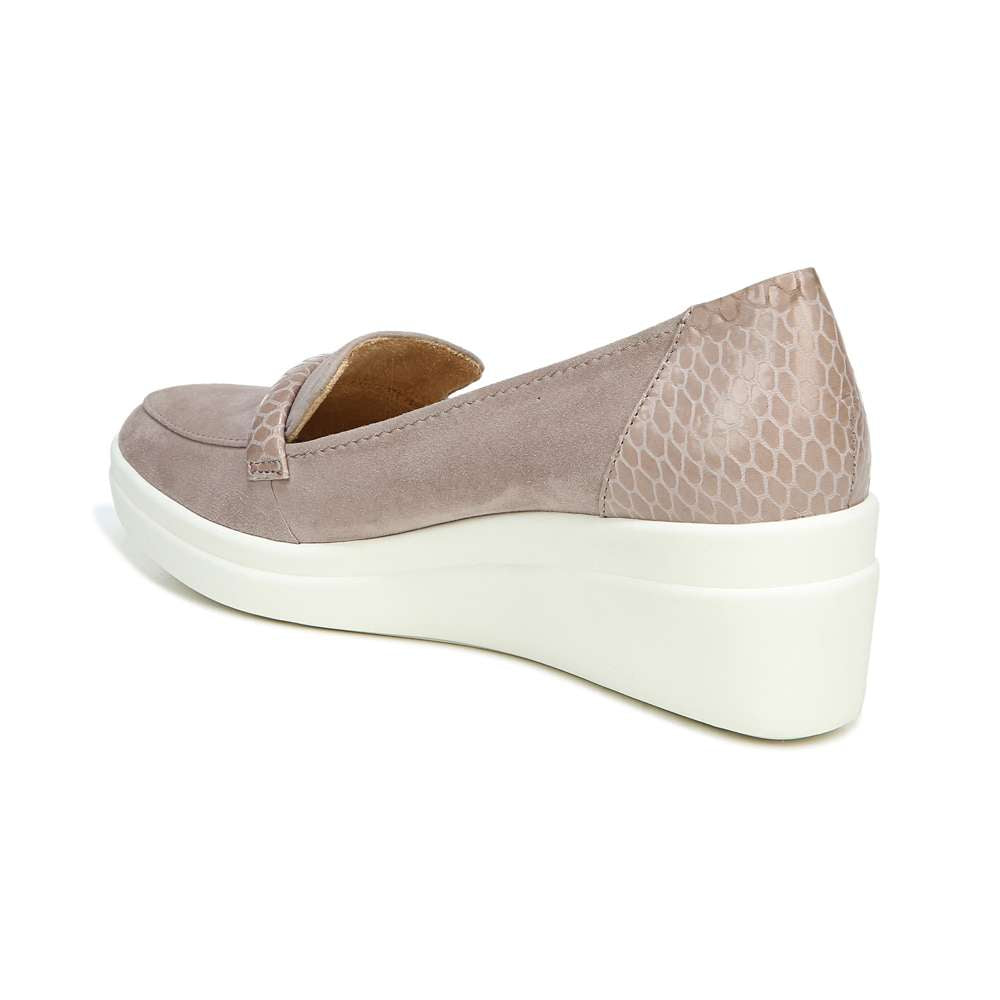 Samara Wedged Loafer - Turtledove Snake