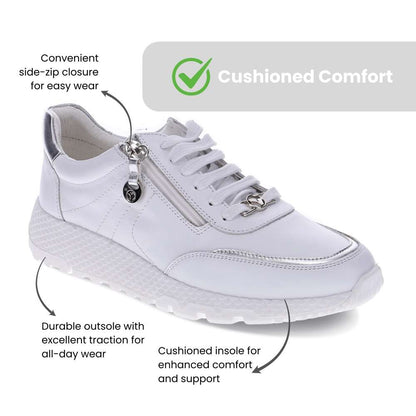 Sapporo Zip Casual Sneaker - White