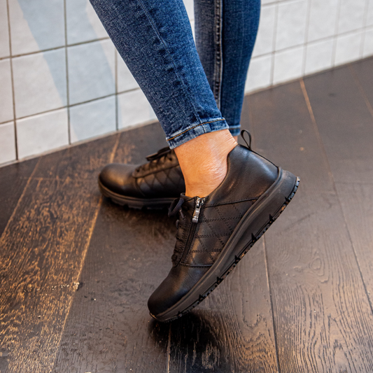 Lifestyle image for Judy Lace-Up Work Shoe - Black