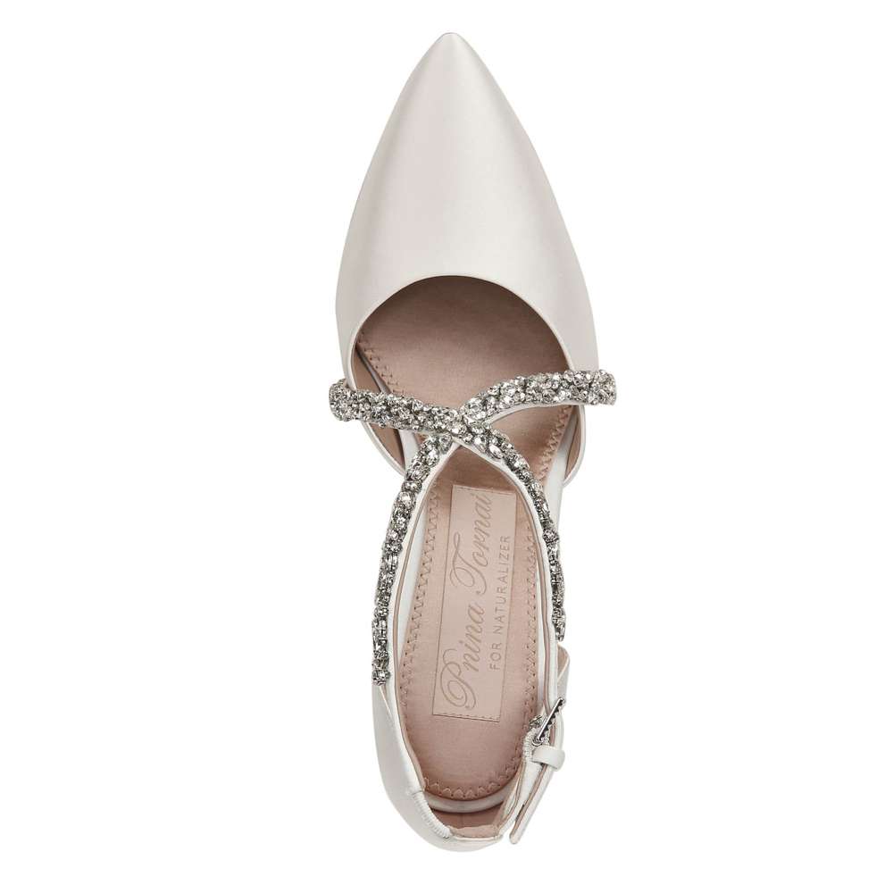 Sevgi Pump - Silk White Satin