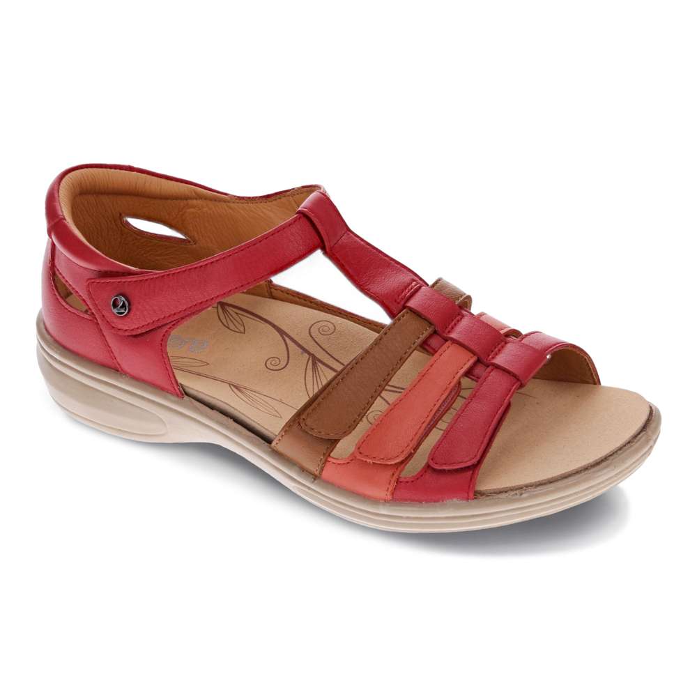 Seville Sandal - Ruby Red Multi