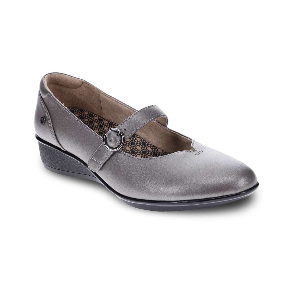 Sicily Wedged Mary-Jane - Slate
