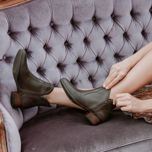 Lifestyle image for Siena II Zip Ankle Boot - Chocolate
