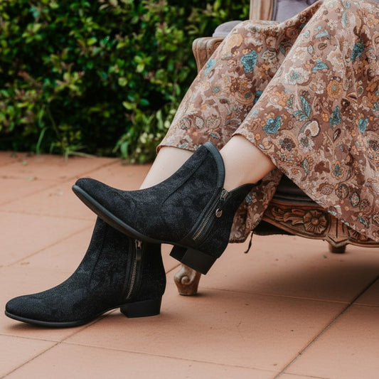 Lifestyle image for Siena II Zip Ankle Boot - Black Angle