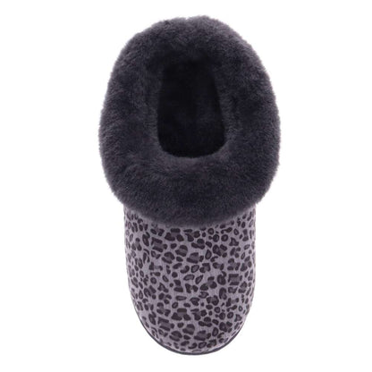 Snooze II Slipper - Grey Leopard