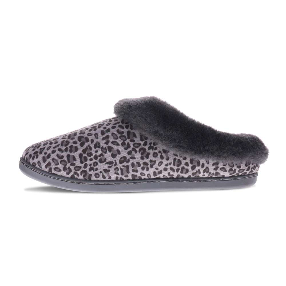 Snooze II Slipper - Grey Leopard