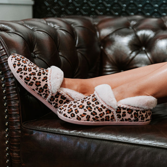 Lifestyle image for Snuggle II Slipper - Blush Leopard