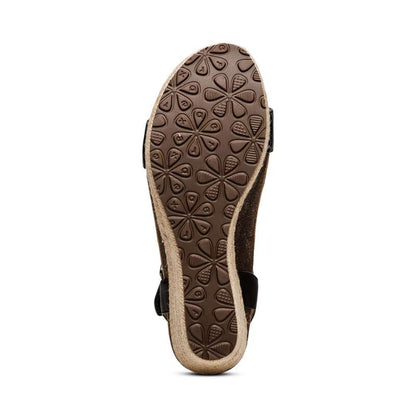 Sydney Espadrille Wedge - Black