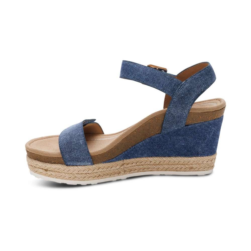 Sydney Espadrille Wedge - Denim