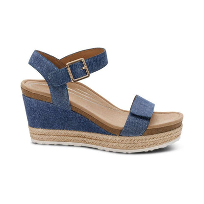 Sydney Espadrille Wedge - Denim