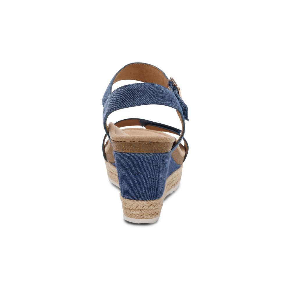 Sydney Espadrille Wedge - Denim