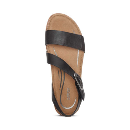 Tamara Quarter Strap Sandal - Black
