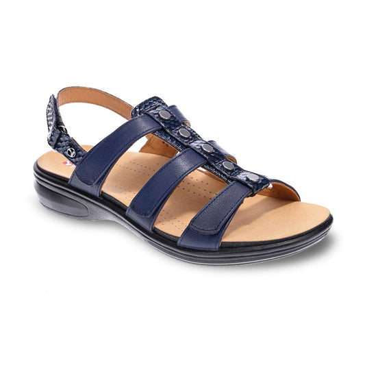 Toledo Slingback Sandal - Navy Snake/Blue