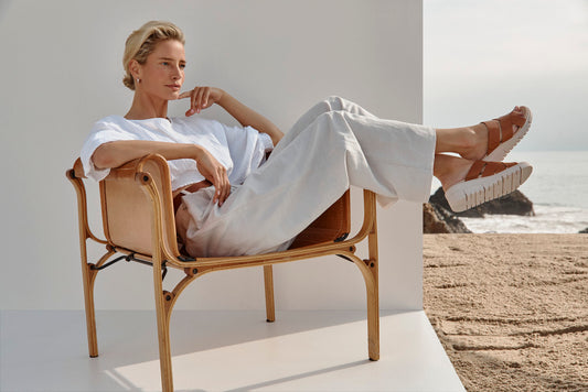 Lifestyle image for Uptown Sunset Wedge - Ivory