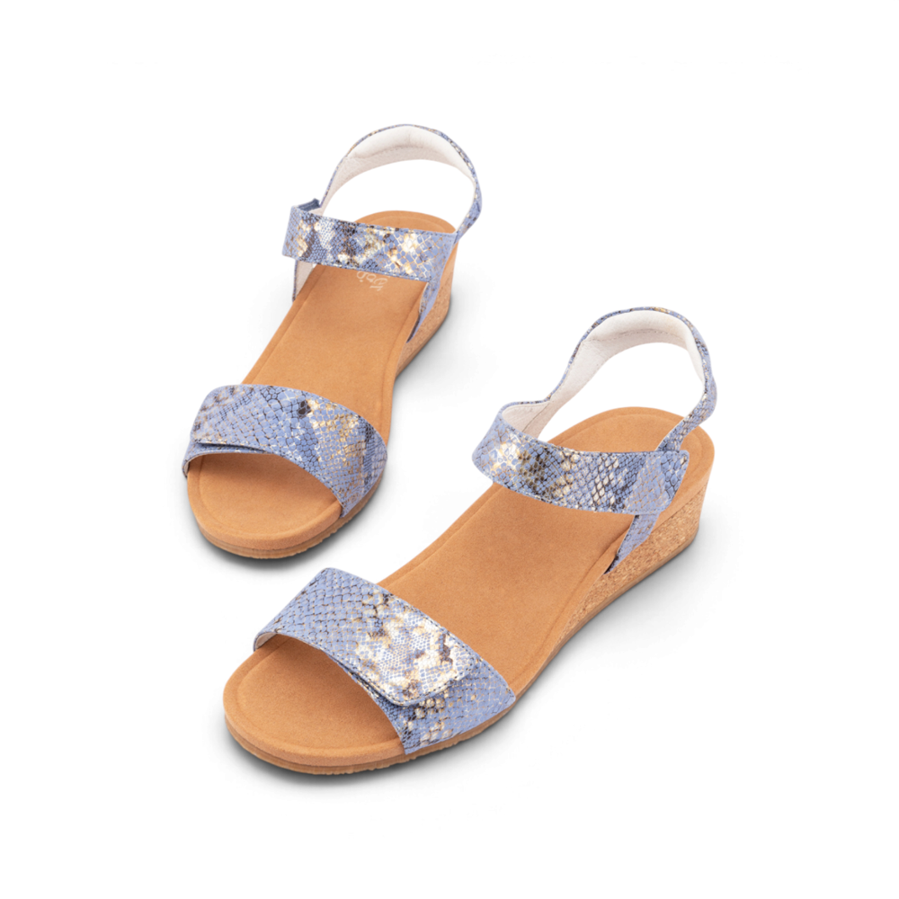 Uptown Sandal - Blue Snake