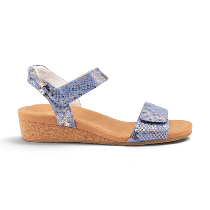 Uptown Sandal - Blue Snake