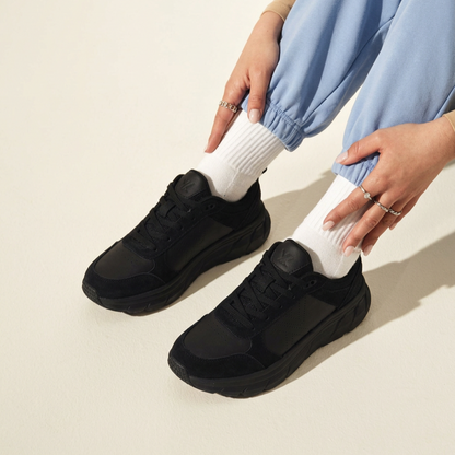 Urban Walker Lace-Up Casual Sneaker - Black