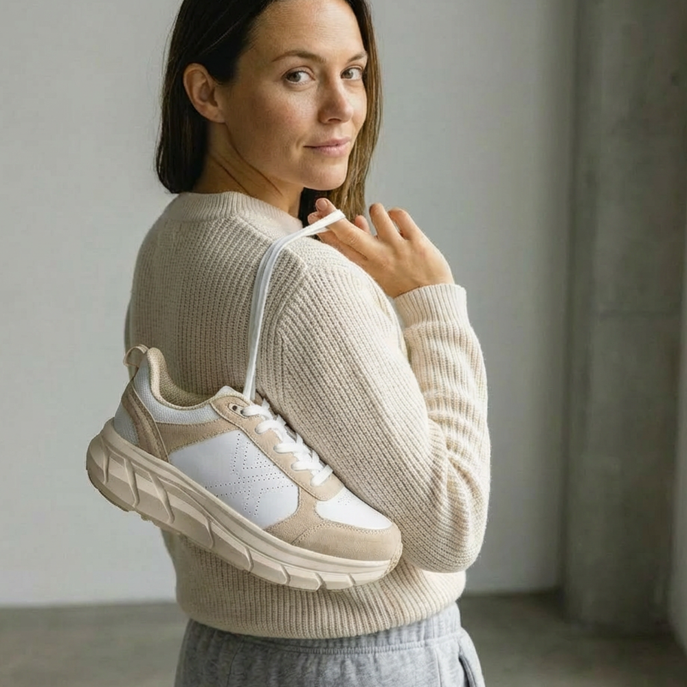 Urban Walker Lace-Up Casual Sneaker - Sand Multi