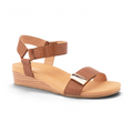 Utica Embossed Sandal - Caramel