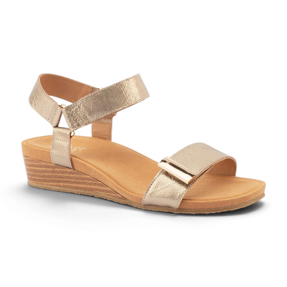 Utica Print Sandal - Champagne