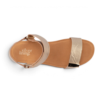 Utica Print Sandal - Champagne