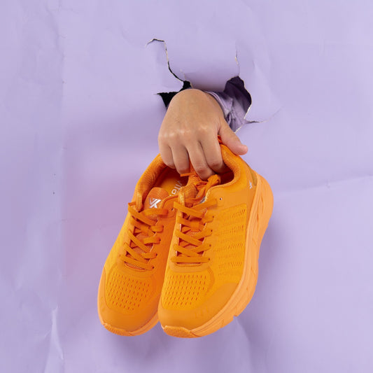 Lifestyle image for Walker Mesh II Active Sneaker - Tangerine