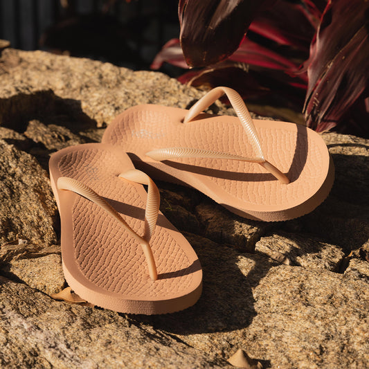 Lifestyle image for Venice Solid Women's Toe Post Sandal - Rose Gold