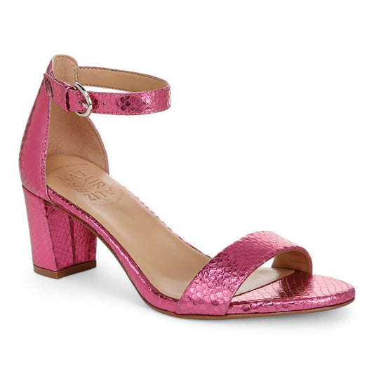 Vera Dress Sandal - Pink Metallic Snake Print Leather
