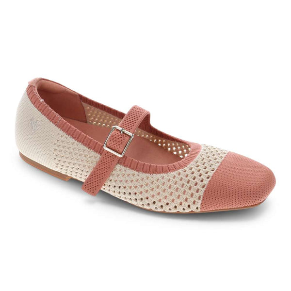 Violet Open Knit Flat - Terracotta