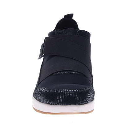 Virginia Adjustable Casual Sneaker - Black Lizard